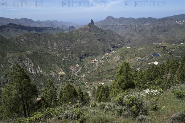 View from Cruz de Tejeda to the mountains