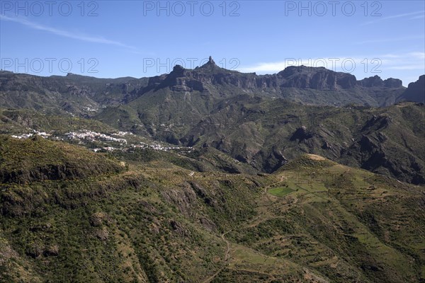 View from Artenara to Tejeda and Roque Nublo
