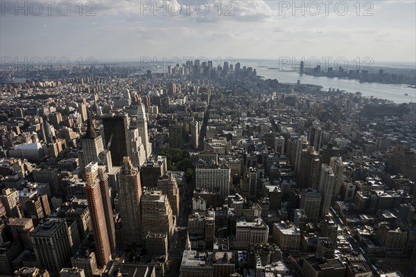 View from the Empire State Building in Greenwich Village and Downtown Manhattan