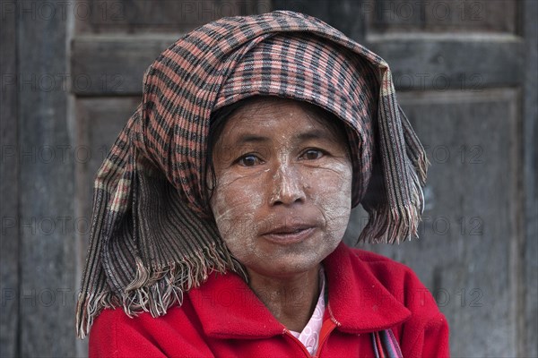 Native woman with typical headgear