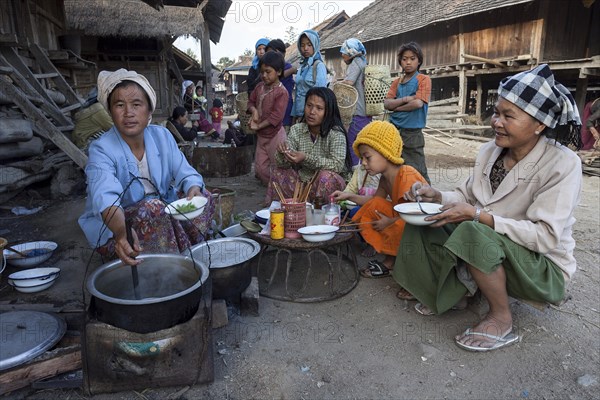 Food stall on the street in a Palaung village