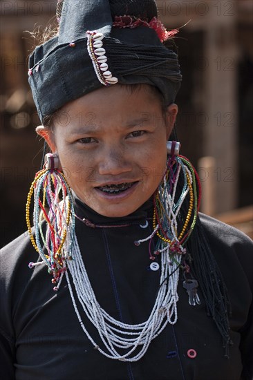 Native young woman in typical clothing