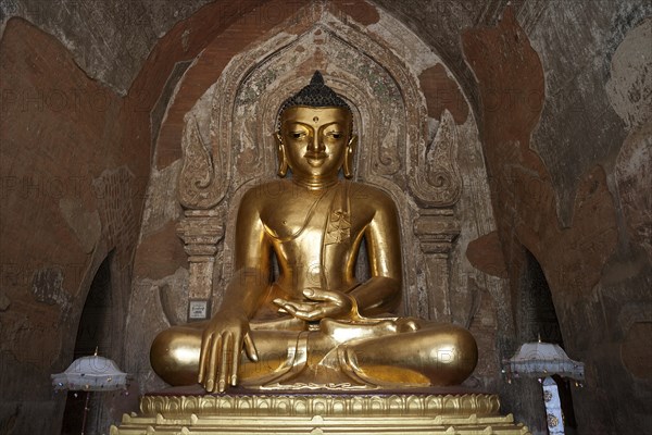 Seated gilded Buddha