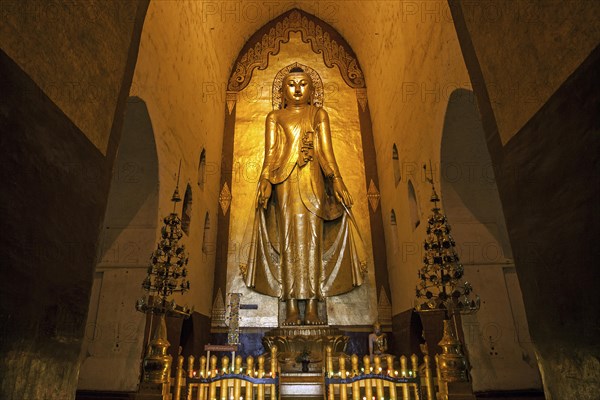 Standing gilded Buddha