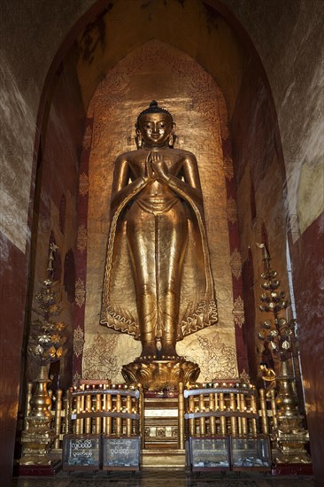 Standing gilded Buddha