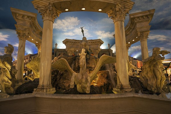 Fountain in forum at Caesars Palace Hotel