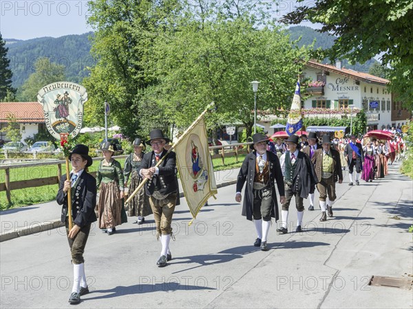 Traditional parade on the Schliersee church day