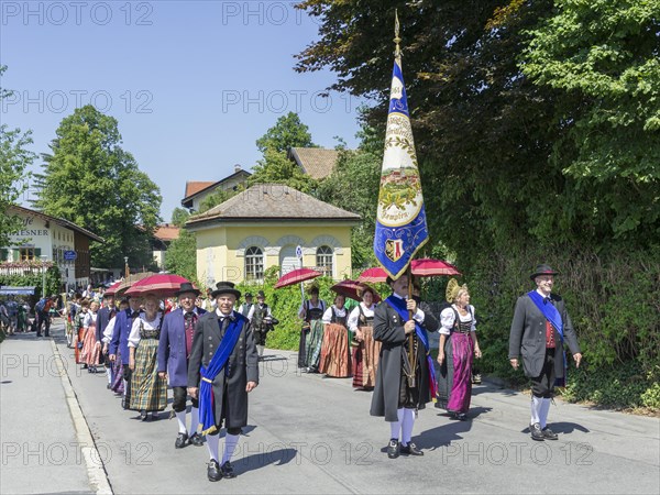 Traditional parade on the Schliersee church day