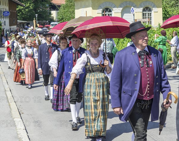 Traditional parade on the Schliersee church day