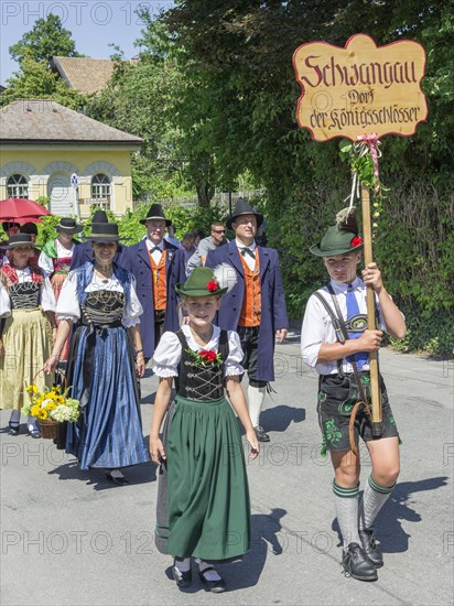 Traditional parade on the Schliersee church day