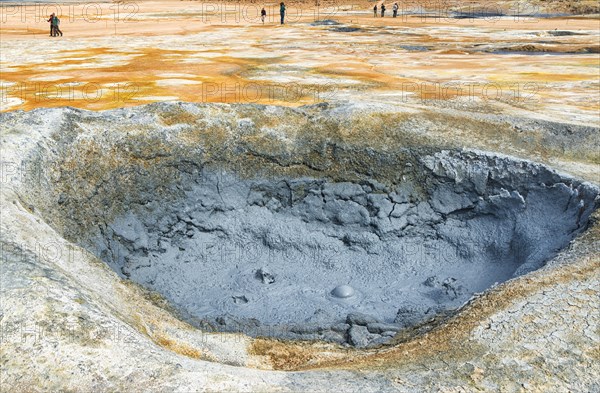 Bubbling mud pot