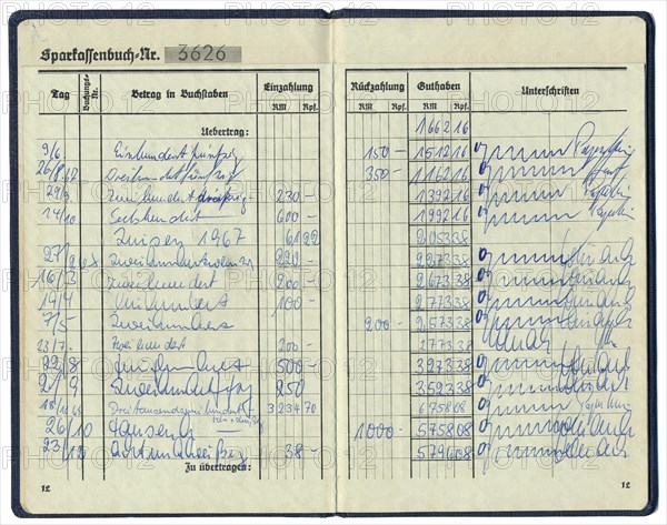 Old passbook for the period of 1967 to 1968