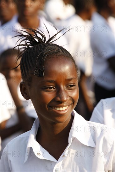 Smiling schoolgirl