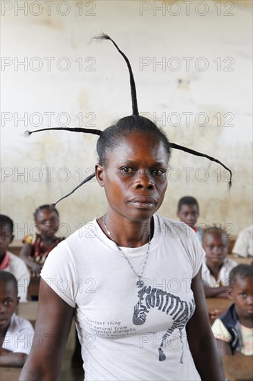 Woman with braids