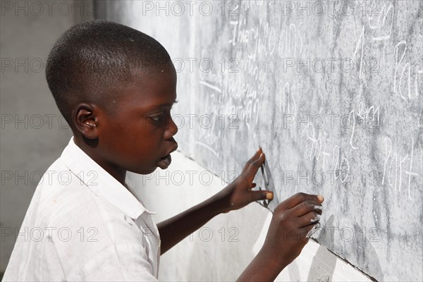 Student at the blackboard