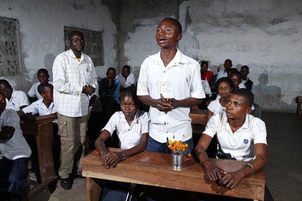 Teenage students in class