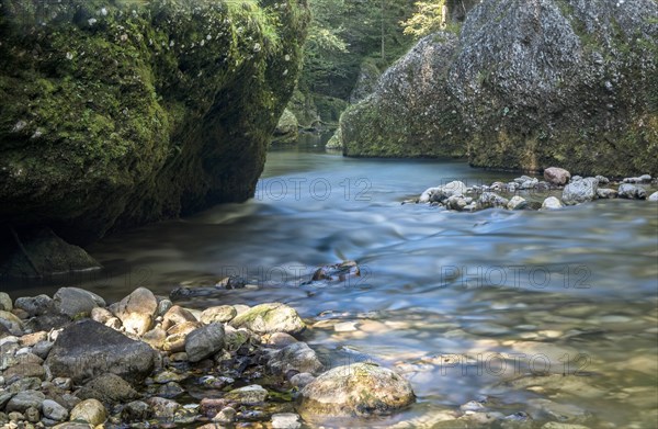 Krumme Steyrling river flows through the Steyr gorge