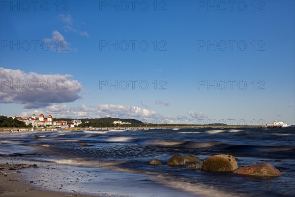 Beach with Seeschloss seaside castle