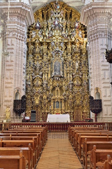 Main altar of the Parish of Santa Prisca y San Sebastian