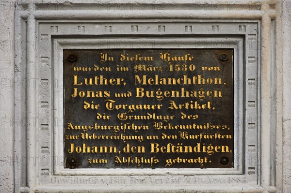 Plaque on the Old Chancellery