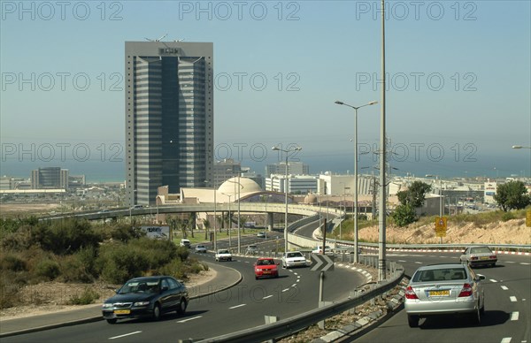 Highway in front of the city