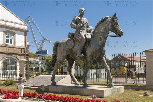 Equestrian statue of dictator Francisco Franco