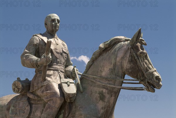 Equestrian statue of dictator Francisco Franco