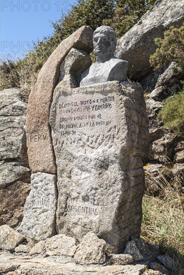 Stone sculpture and bust