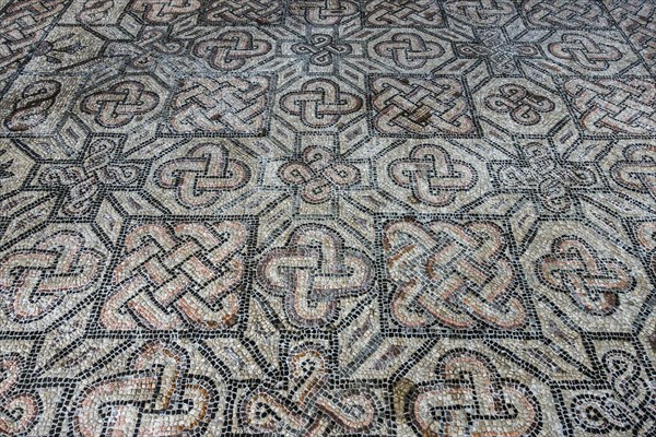 Early Christian mosaic floor with ornaments