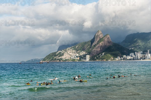 Surfers on Arpoador beach