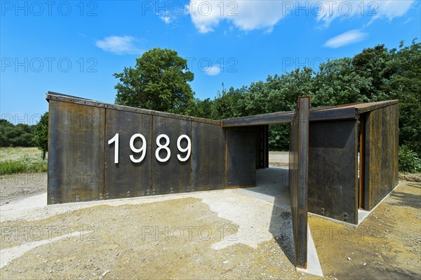 Exhibition hall in memory of the 30th anniversary of the Pan-European Picnic on 19 August 1989 at the former Iron Curtain on the border between Hungary and Austria