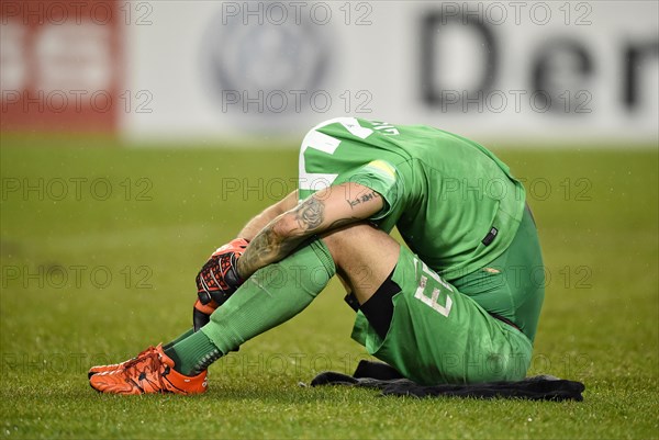 Disappointment forgoalkeeper Rafal Gikiewicz