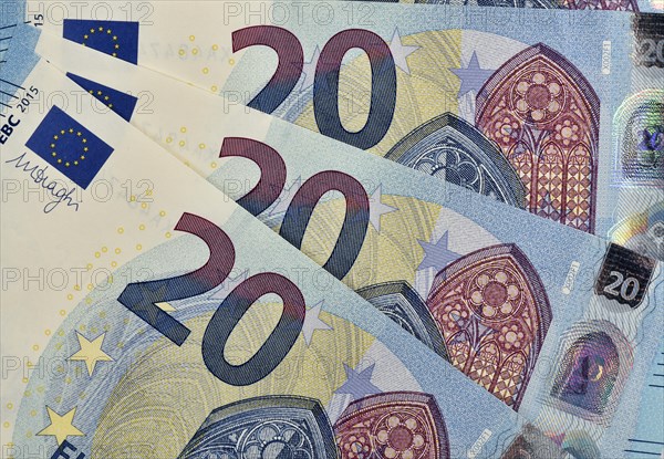 Twenty euro bills