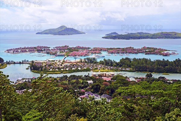 View of the luxury artificial island Eden Island