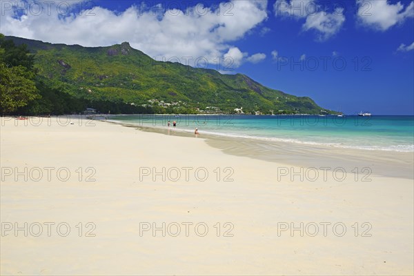 Long sandy beach beach Beau Vallon