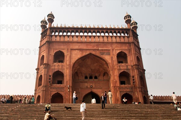 Courtyard of Jama Masjid Mosque or Masjid-i-Jahan Numa