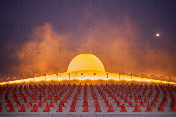 Wat Phra Dhammakaya temple on Makha Bucha Day or Magha Puja Day