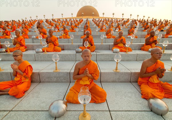 Wat Phra Dhammakaya temple on Makha Bucha Day or Magha Puja Day