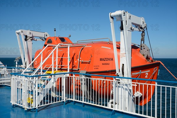 Life boat on the Polish ferry MF Mazovia