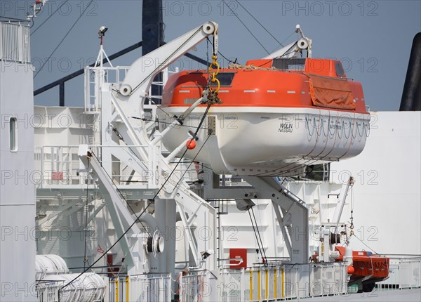 Life boat on the Polish ferry MF Mazovia