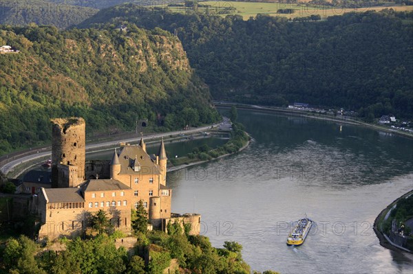 View of Katz Castle and the Lorelei rocks