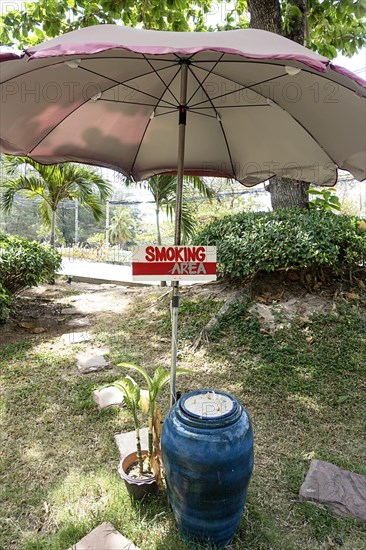 Smoking area at a hotel