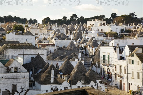 View over the trulli houses in the Rione Monti district