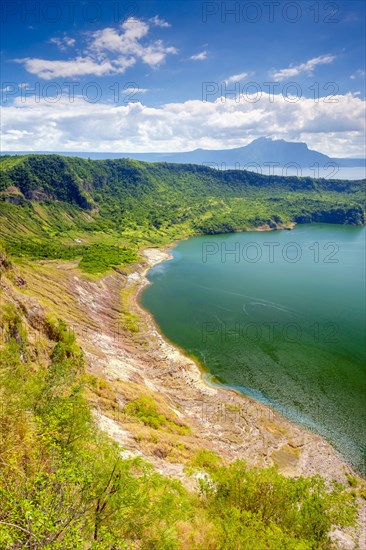 Lake Taal crater lake of Taal Volcano on Volcano Island