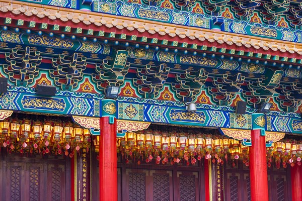 Detail of main altar house at Wong Tai Sin or Sik Sik Yuen Temple