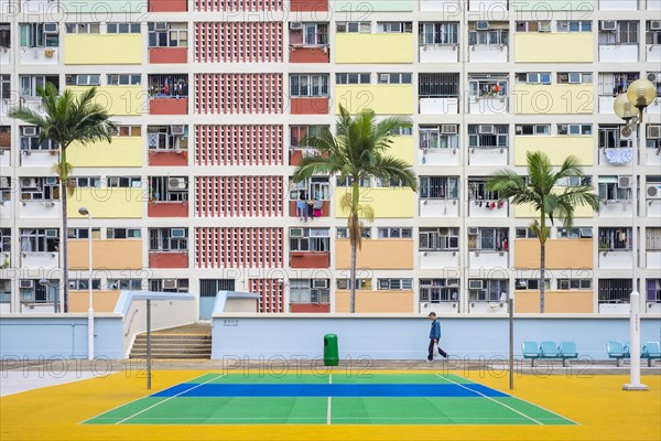 Man walking past Choi Hung Estate