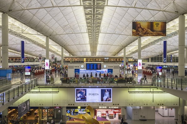 Departures hall at Hong Kong International Airport