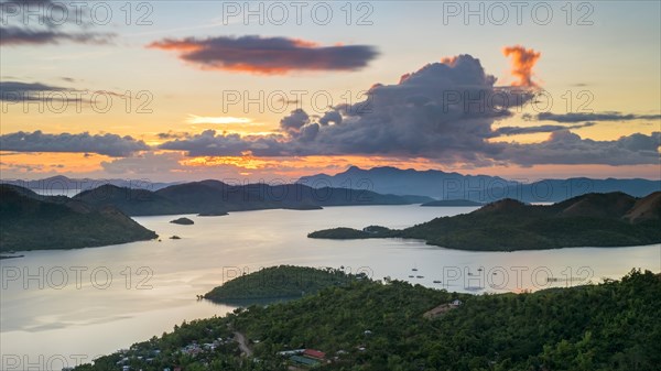 Sunset from Mount Tapyas View Deck over the Calamian Islands