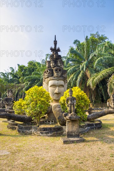 Religious statues at Buddha Park or Xieng Khuan