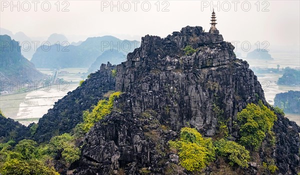 Karst mountain landscape at Hang Mua